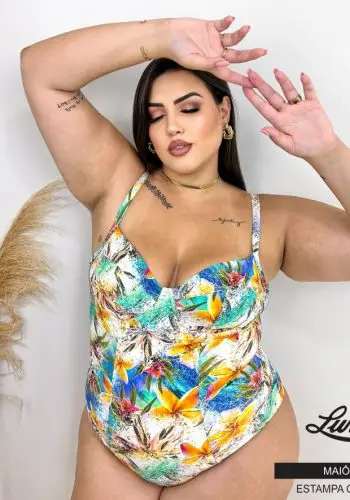 Maiô Plus Size Sem Bojo Ref 3704 Est Off White
