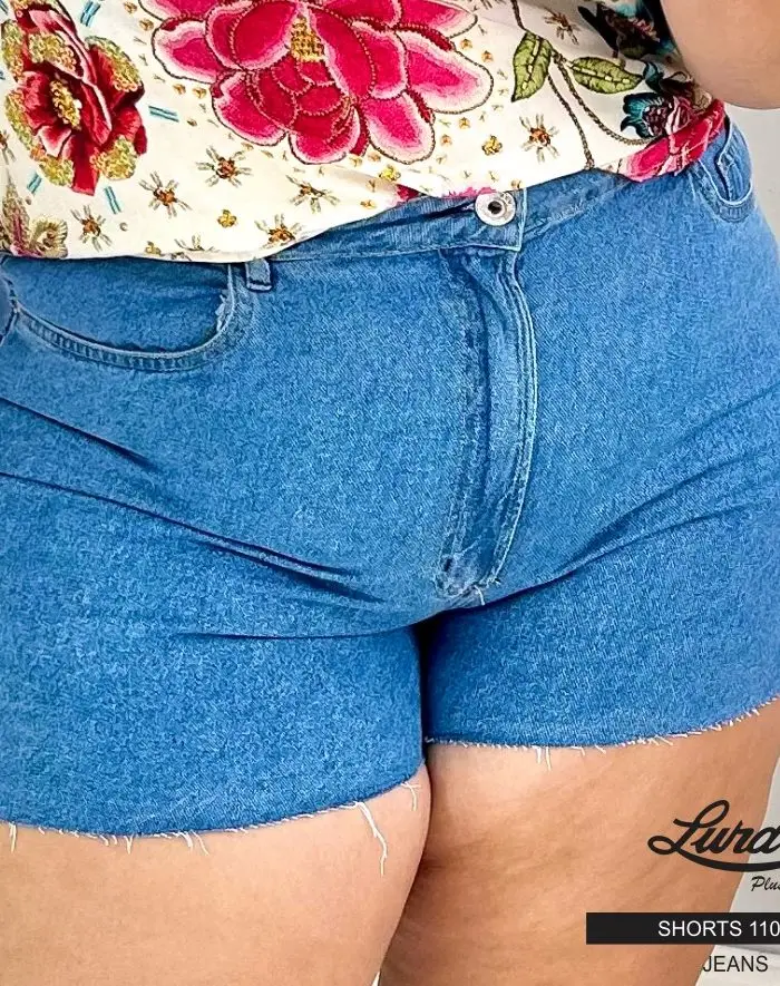 Shorts Feminino Plus Size Jeans Ref 110561 - 48