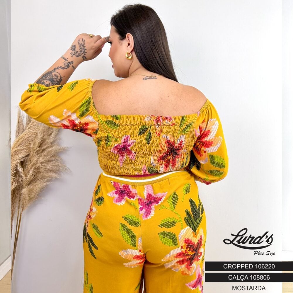 Alternative view of Pantalona Feminina Plus Size Ref 108806 Mostarda