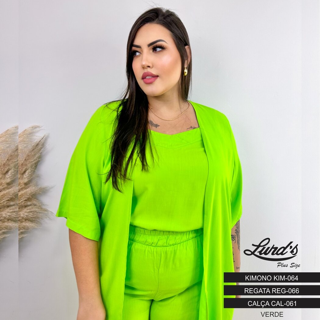 Regata Feminina Plus Size Ref REG-066 Verde  - 58