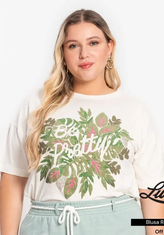 Blusa Feminina Plus Size Ref S01335 Off White - 52