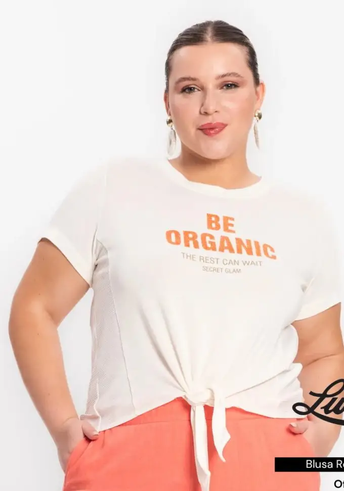Blusa Feminina Plus Size Ref S01340 Off White - 54