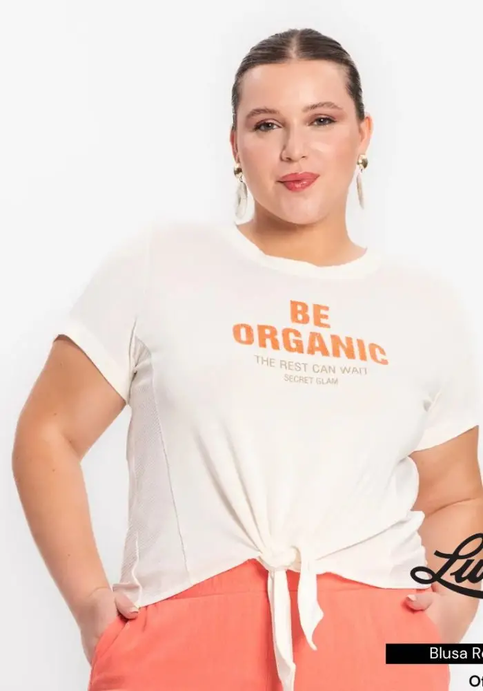 Blusa Feminina Plus Size Ref S01340 Off White - 52