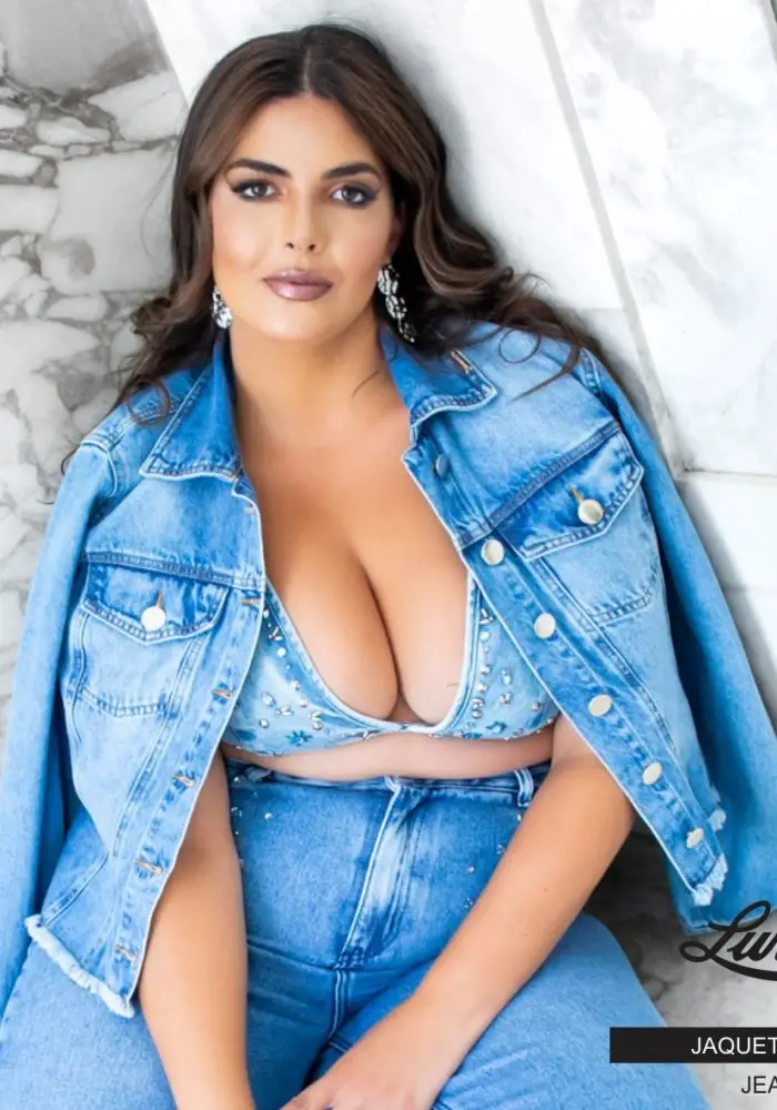 Jaqueta Feminina Plus Size 13867 Jeans