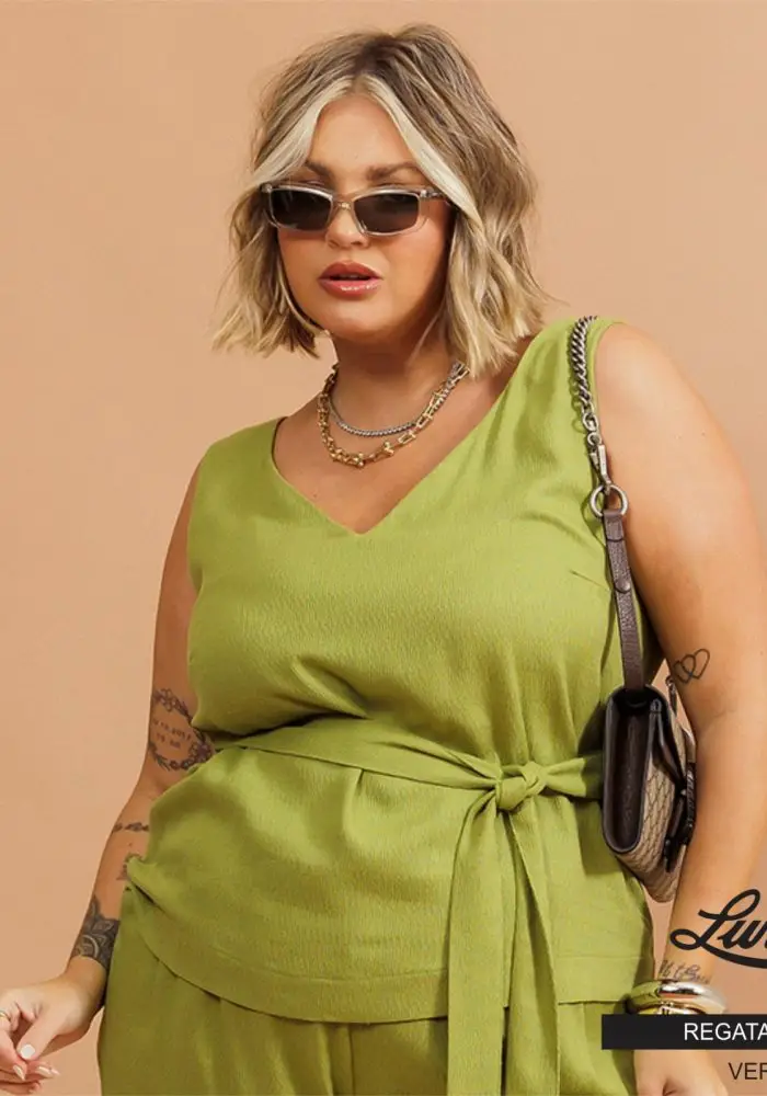 Regata Feminina Plus Size Ref 700751 Verde (cópia) - 52