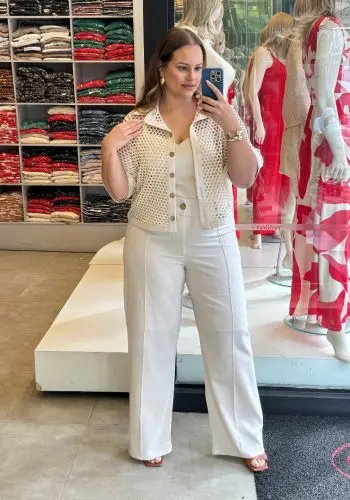 Trijunto Plus Size Feminino Plus Size Ref 12274 Bege - 52