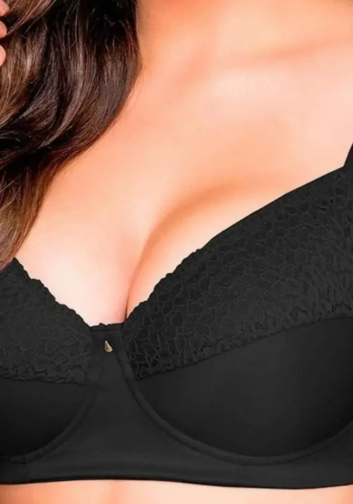 Soutien Plus Size Sustentação Ref 124132 Preto - 48