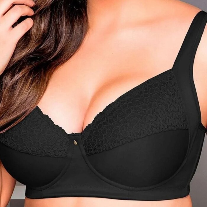 Soutien Plus Size Sustentação Ref 124132 Preto - 52