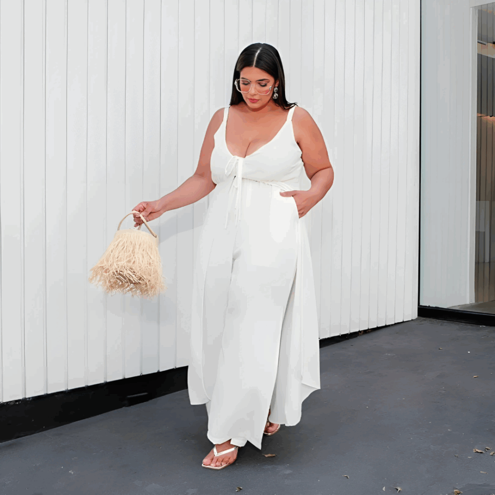 Regata Alongada Feminina Plus Size Ref 4071 Off White - 48
