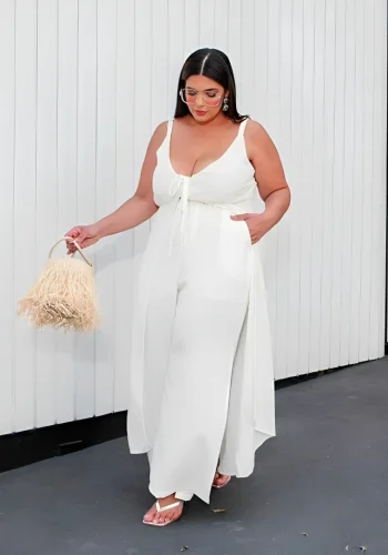 Regata Alongada Feminina Plus Size Ref 4071 Off White - 48