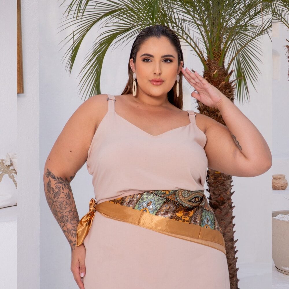 Regata Feminina Plus Size Ref 700758 Bege - 50