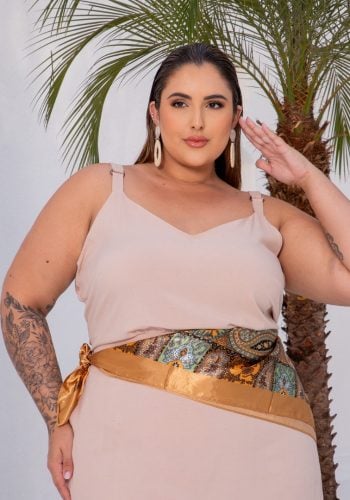Regata Feminina Plus Size Ref 700758 Bege - 48