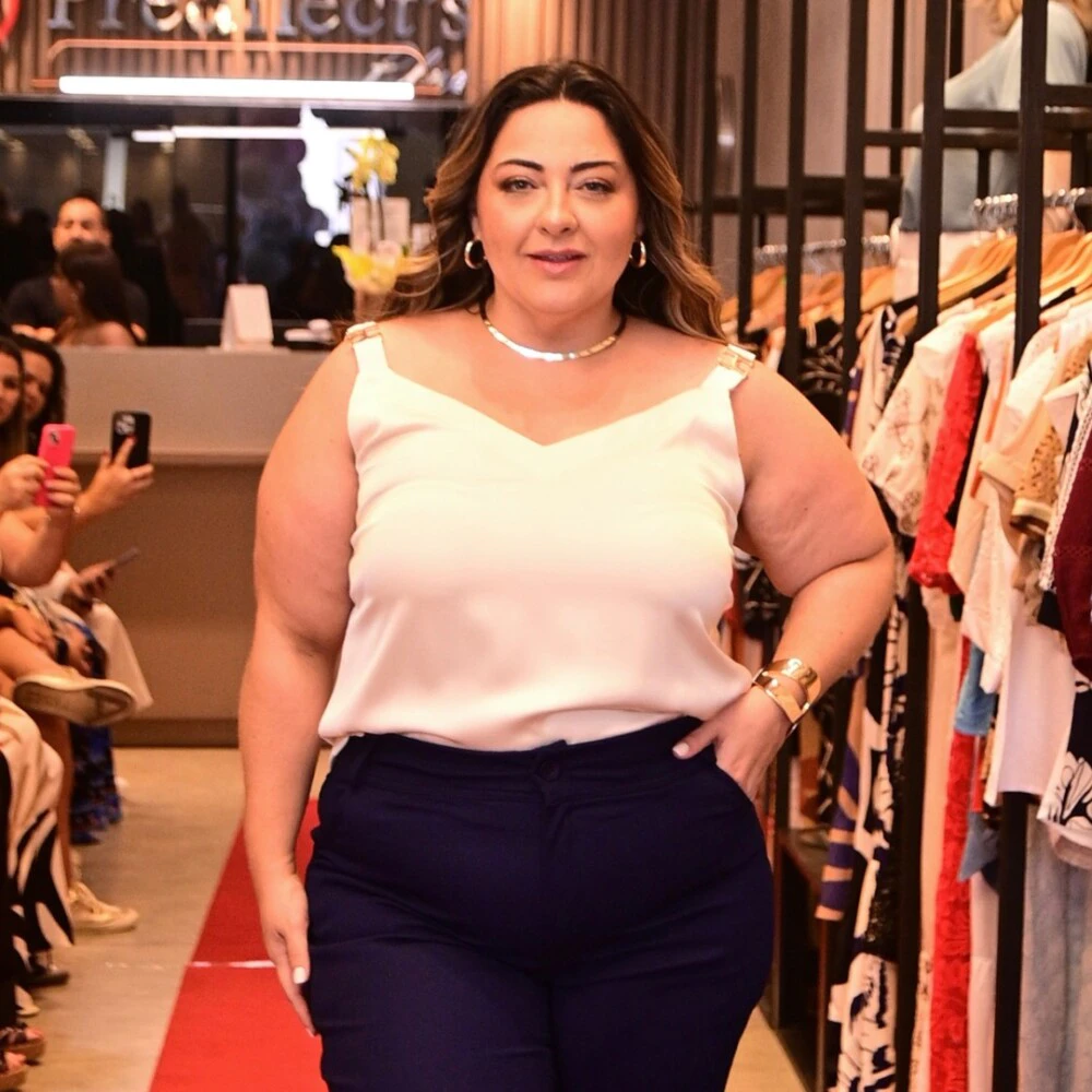 Regata Feminina Plus Size Ref 12377 Bege - 46