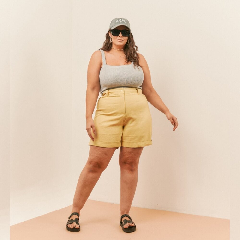 Shorts Feminino Plus Size Ref 3967 Verde - 54