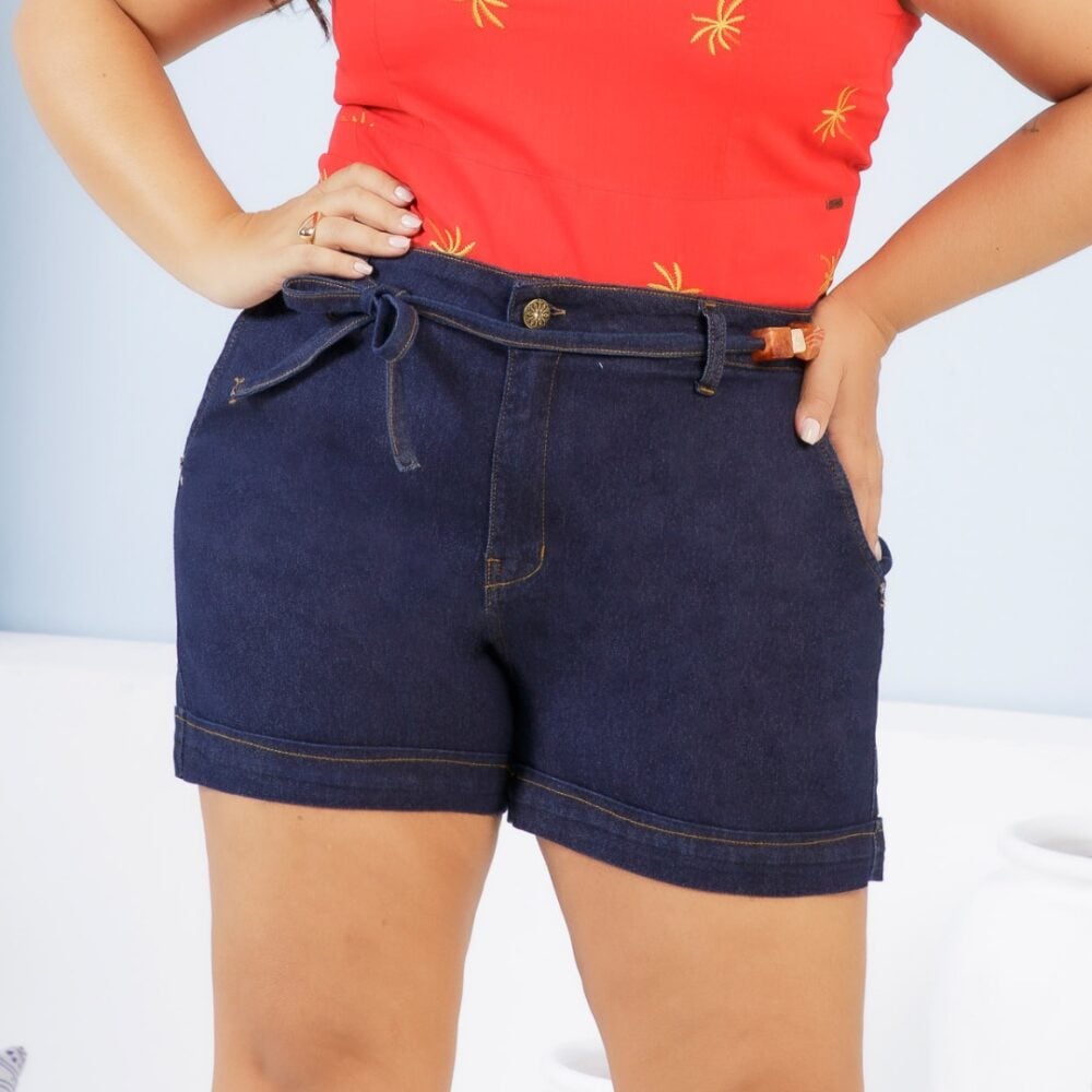 Shorts Feminino Plus Size Ref 8959 Jeans - 46