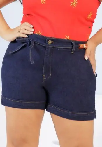 Shorts Feminino Plus Size Ref 8959 Jeans - 48