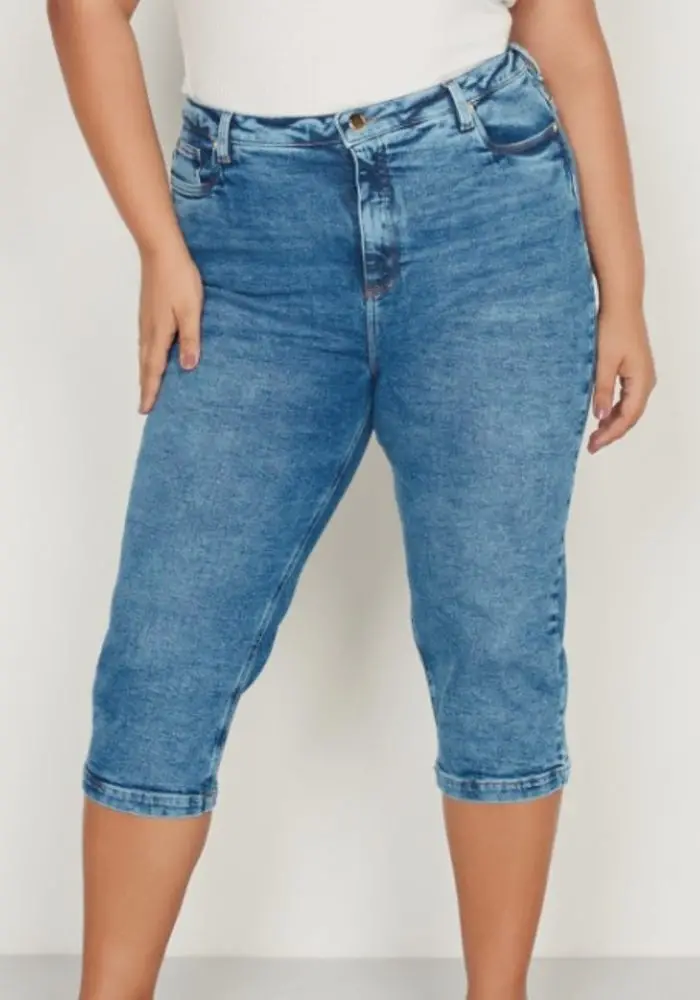 Capri Feminina Plus Size Ref 35686B Jeans