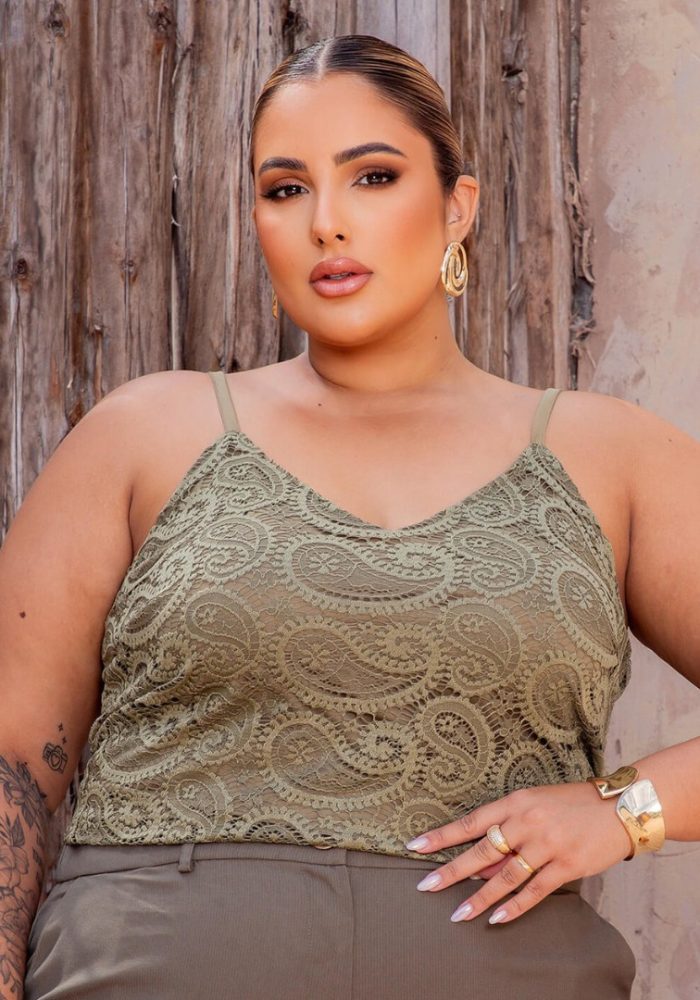 Regata Feminina Plus Size Ref 700814 Musgo - 50