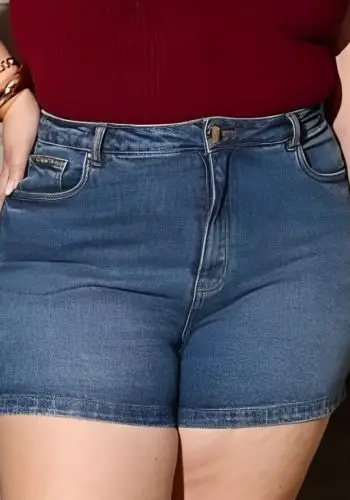 Shorts Feminino Plus Size Ref 26597A Jeans