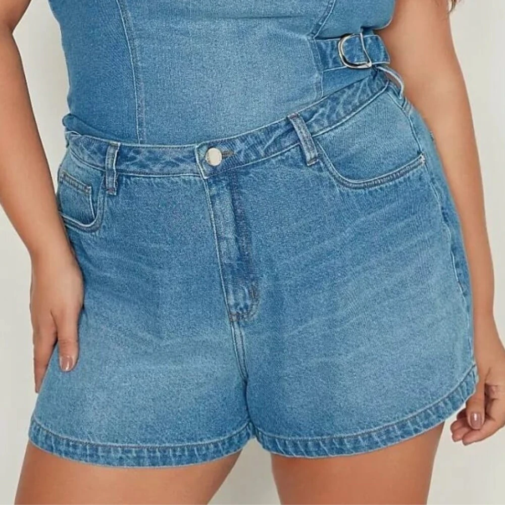 Shorts Feminino Plus Size Ref 26710A Jeans - 46