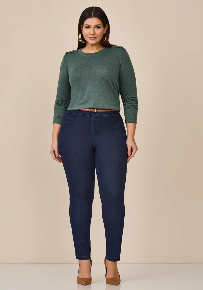 Calça Skinny Feminina Plus Size Ref 51140083 Jeans