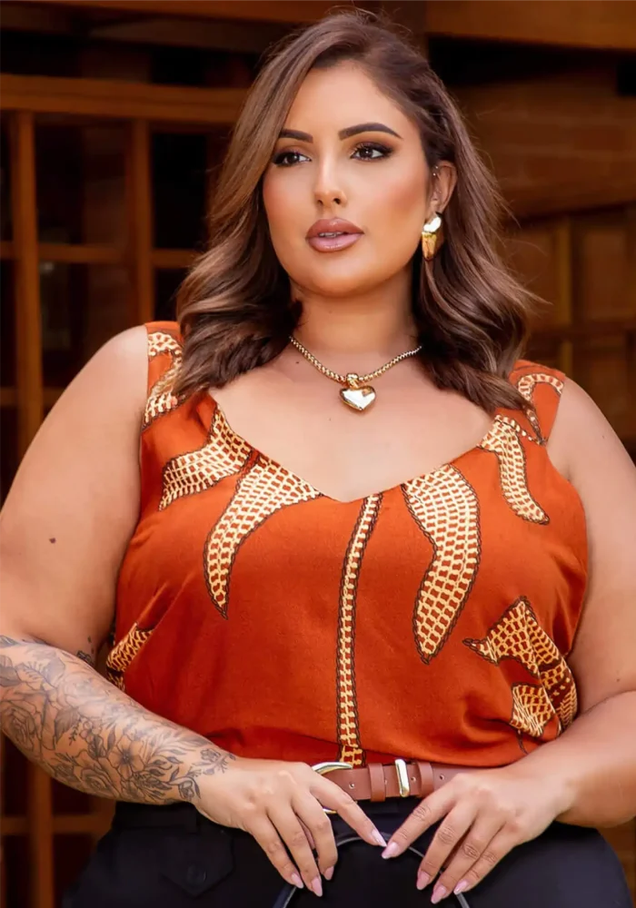 Regata Feminina Plus Size Ref 700816 Telha