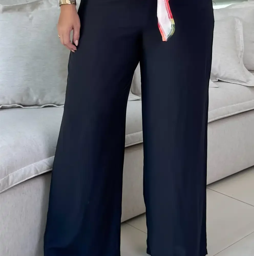 Calça Pantalona Feminina Plus Size Ref 23200 Marrie Preto