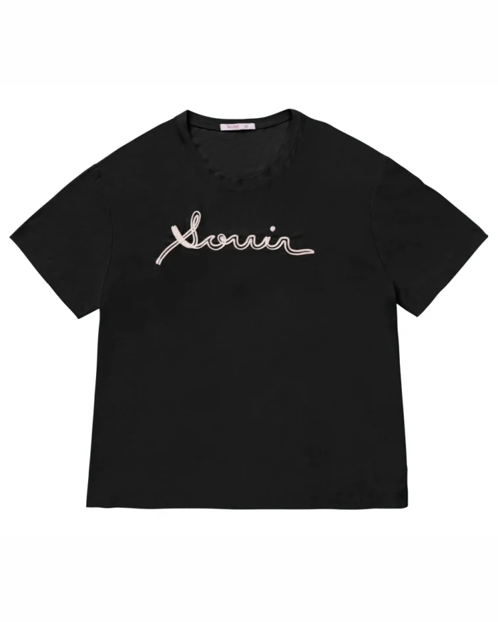 Blusa Feminina Manga Curta Plus Size Ref S01787 Preto - 52
