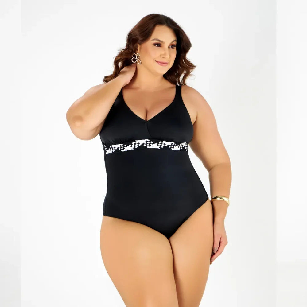 Maiô Sem Bojo Plus Size Ref 617568 Preto - 52