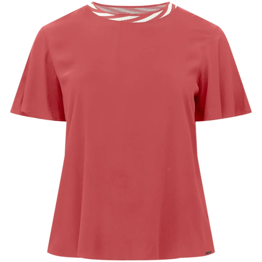 Blusa Feminina Plus Size Manga Curta Ref C0309 Goiaba - 50