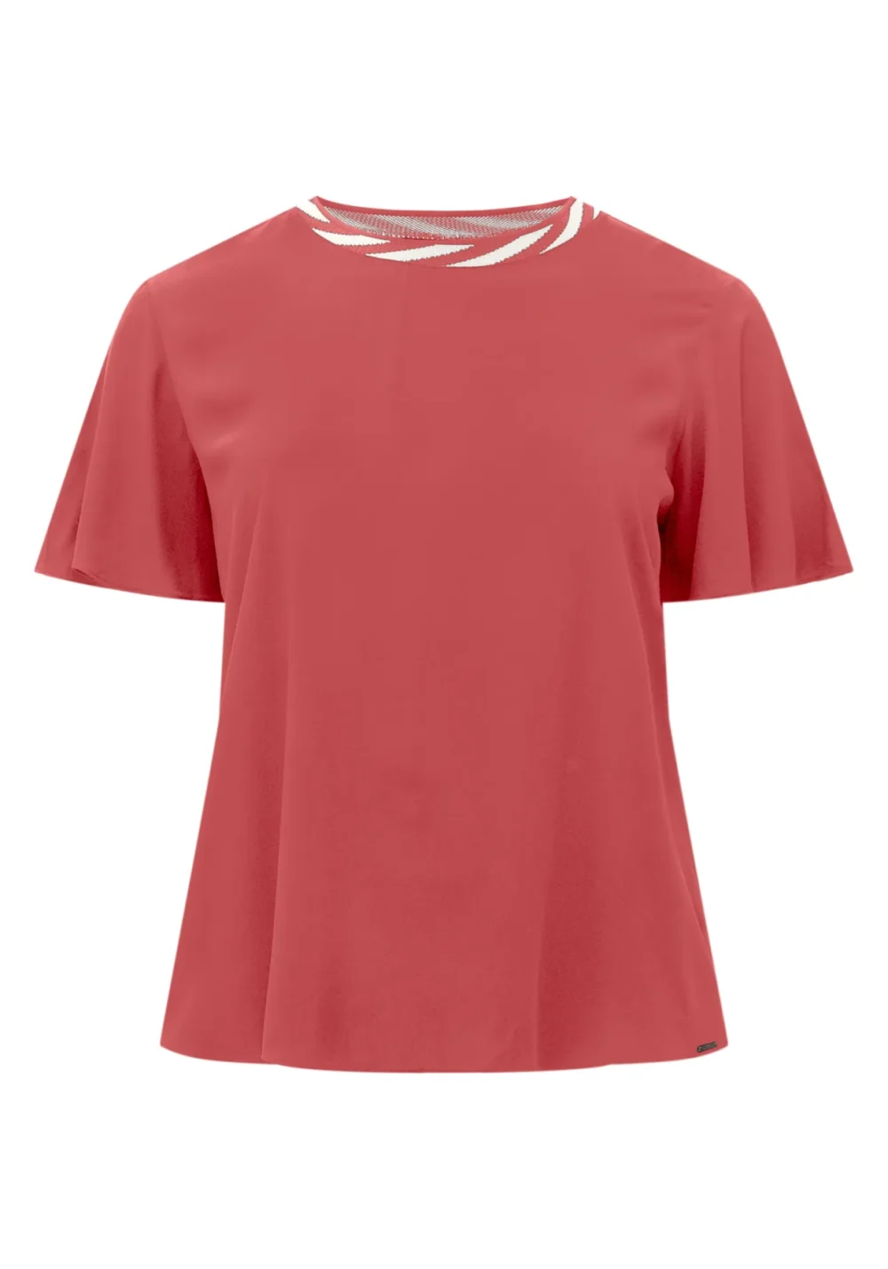 Blusa Feminina Plus Size Manga Curta Ref C0309 Goiaba - 48