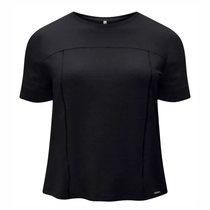 Blusa Feminina Plus Size Manga Curta C5136 Preto - 52