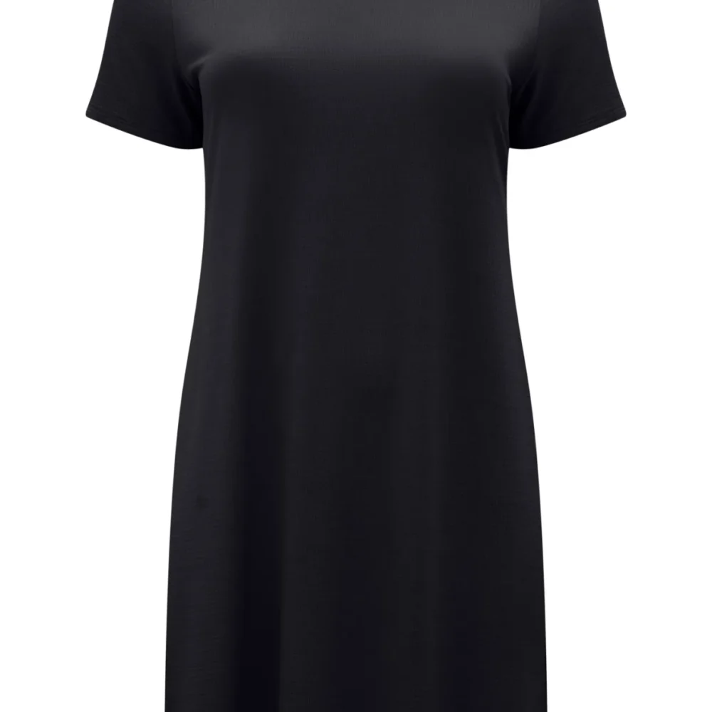 Vestido Plus Size Manga Curta Ref C5154 Preto - 50