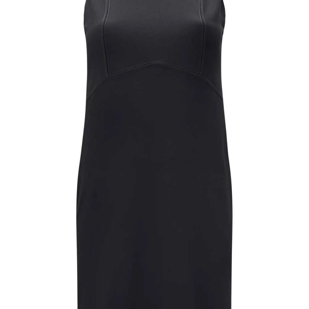 Vestido Plus Size Gorgurinho Sem Manga Ref C5157 Preto - 46/48