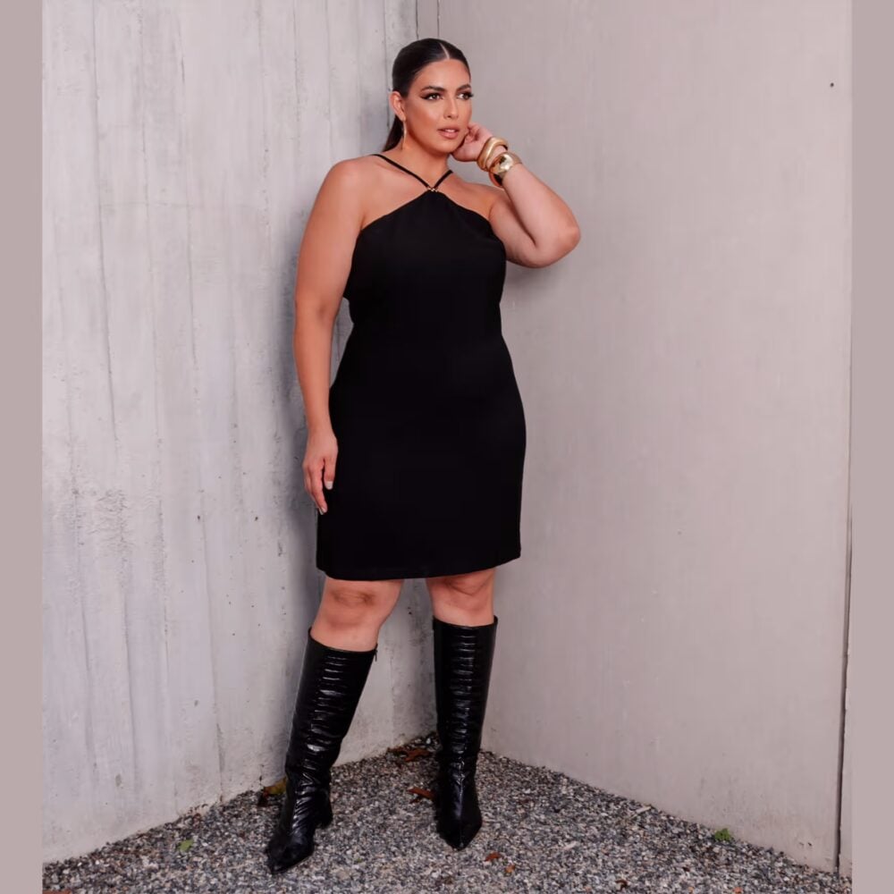 Alternative view of Vestido Sem Manga Plus Size Ref 900888 Cor Preta