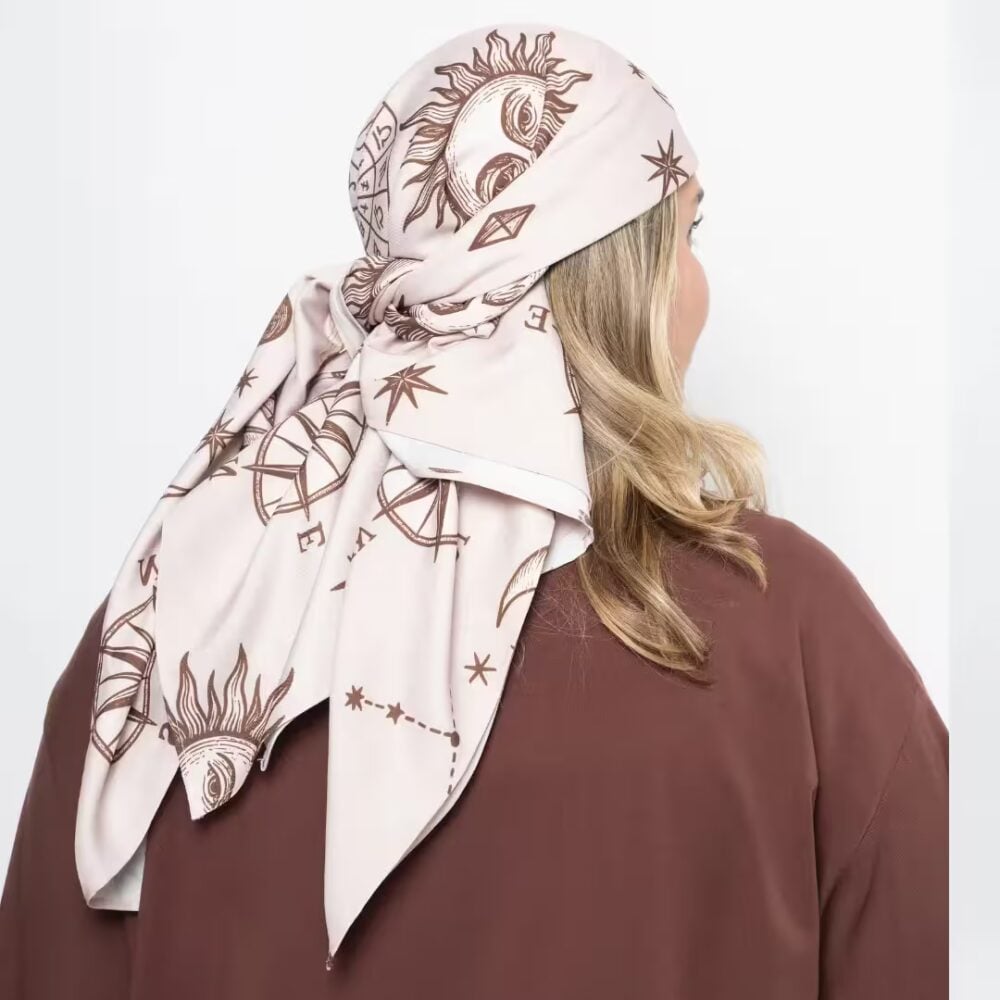 Lenço Feminino Plus Size Ref MR100 Estampa Nude