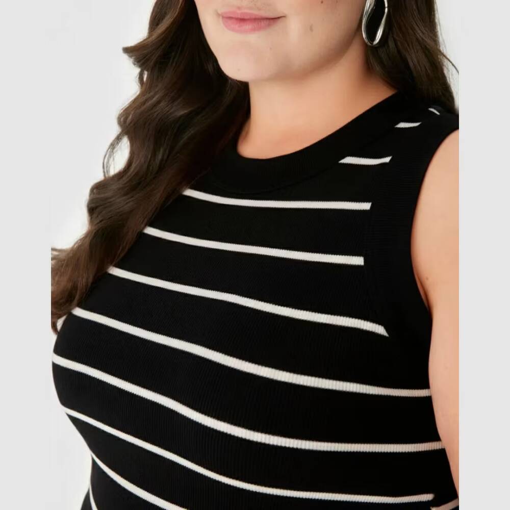 Alternative view of Regata Feminina Plus Size Ref 132864 Preto
