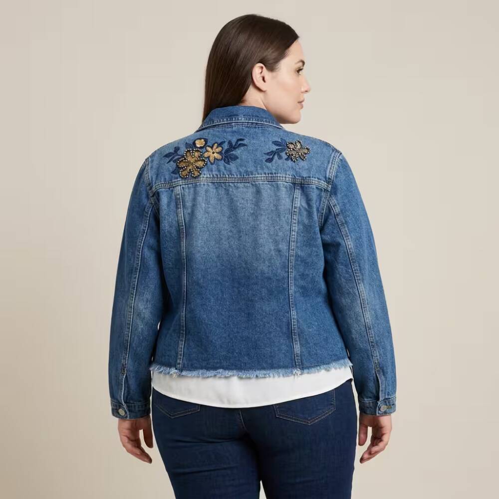 Alternative view of Jaqueta Feminina Plus Size Ref 15263 Jeans