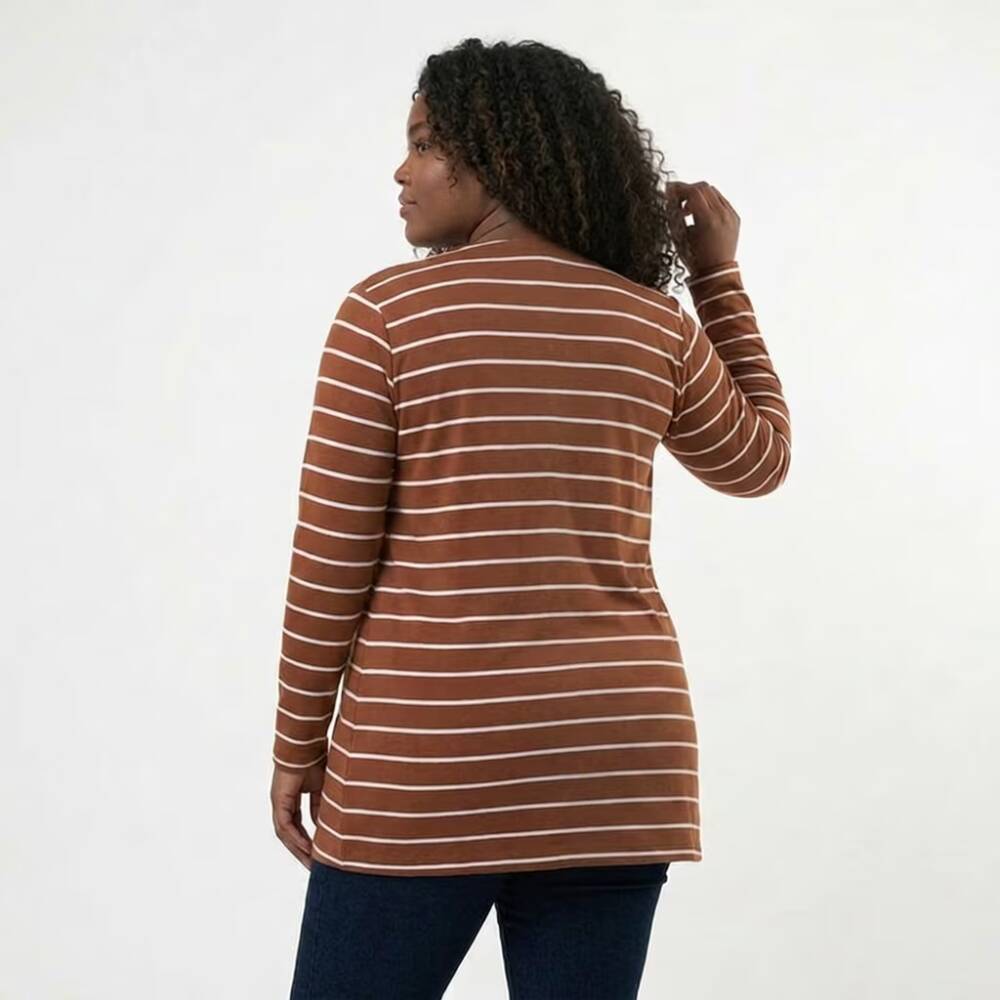 Alternative view of Cardigã Feminino Plus Size Ref C8172 Marrom