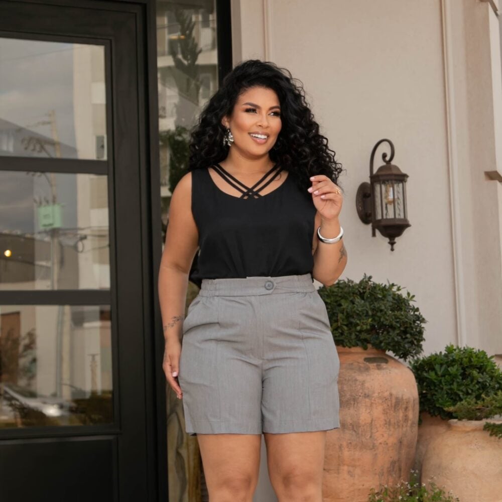Alternative view of Regata Feminina Plus Size Ref 700991 Preto